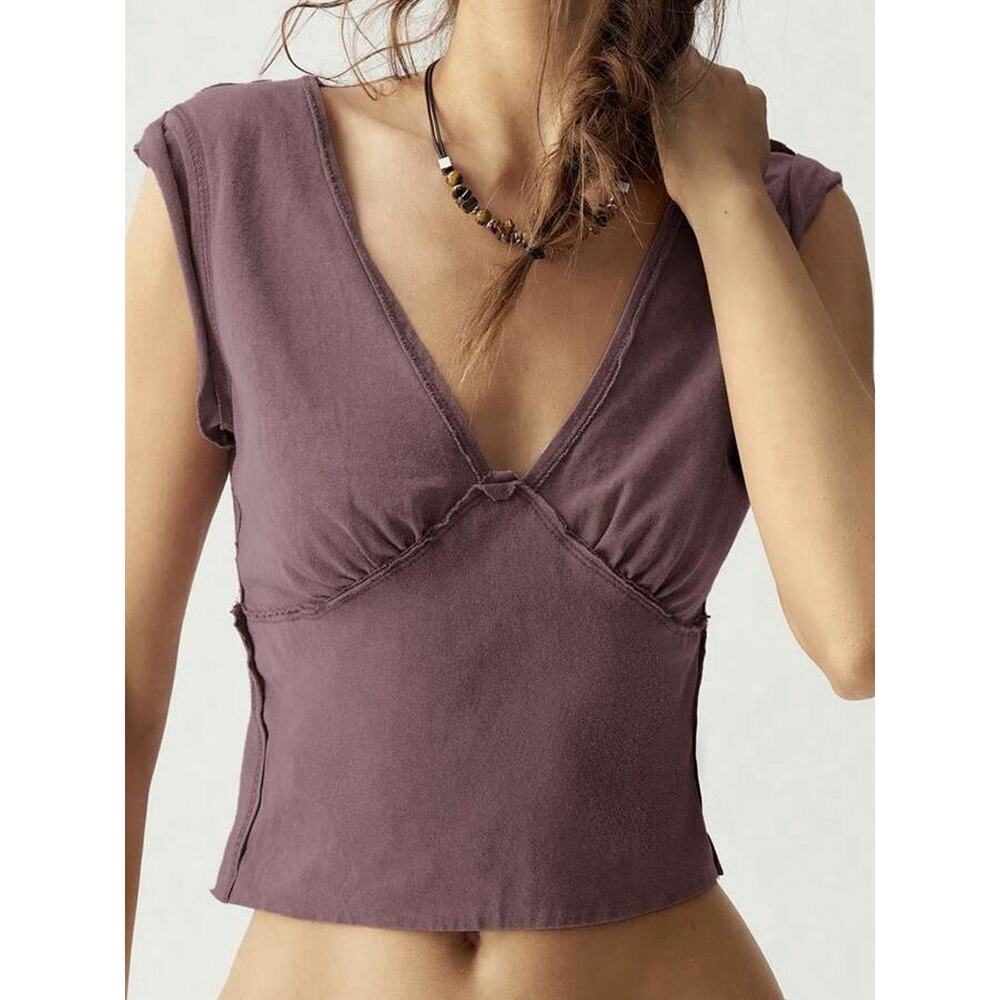 SHEIN Bohemela Women VNeck Sleeveless Sleeveless Shirt For Vacation Boho Small